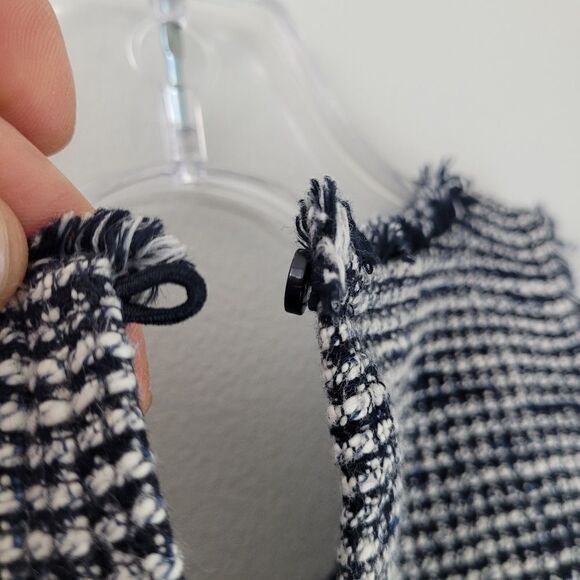 ZARA tweed blue white racerback tank top - Picture 9 of 10